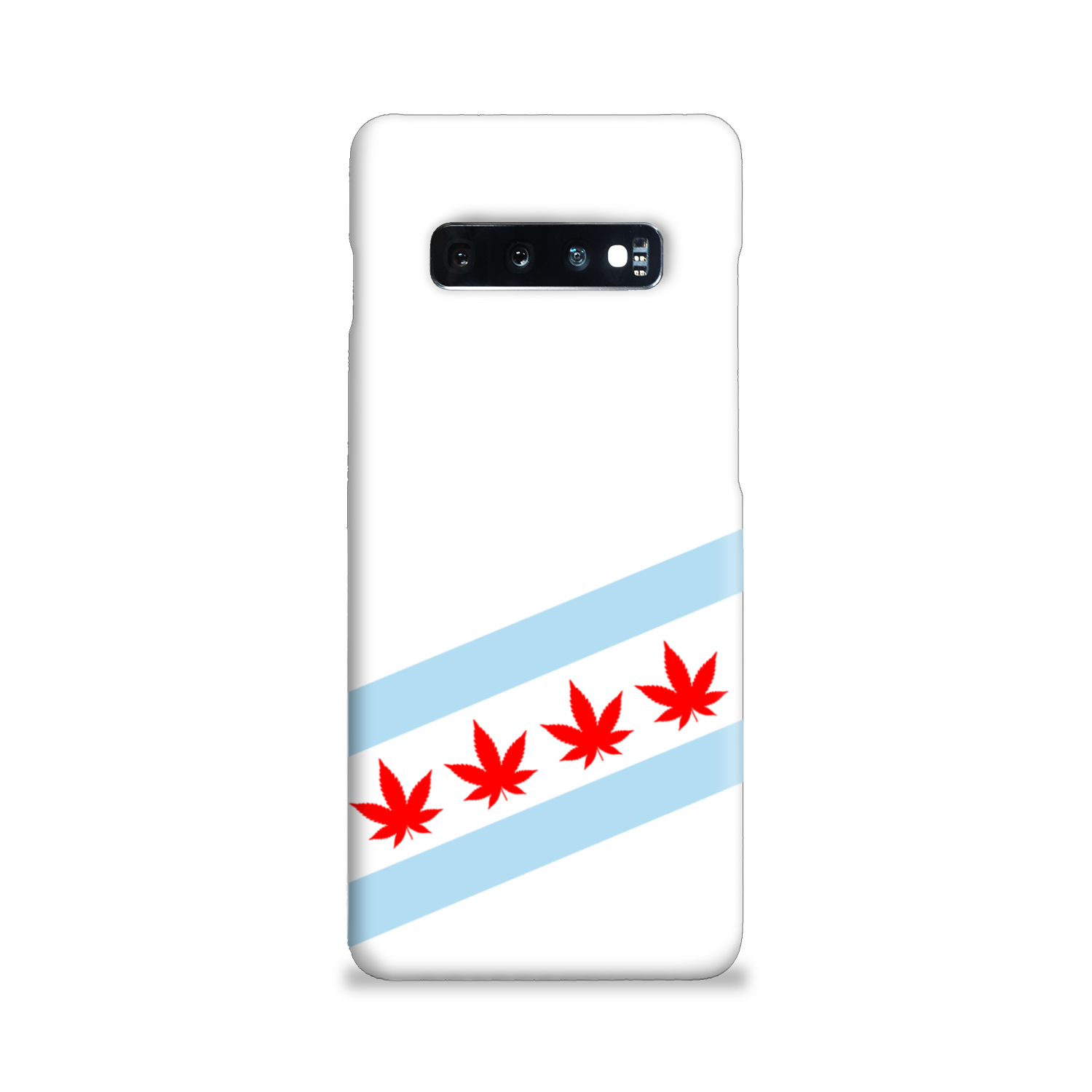 Chicago Flag Four Pot Leaf Slim Phone Case