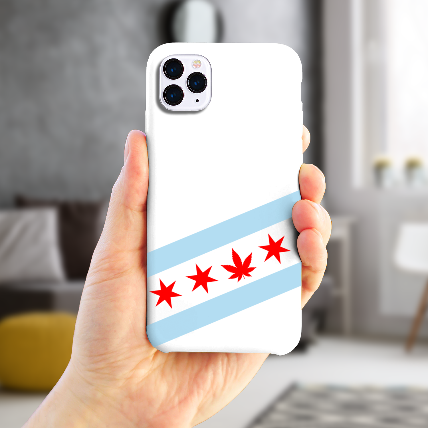 Chicago Flag Single Pot Leaf Slim Phone Case
