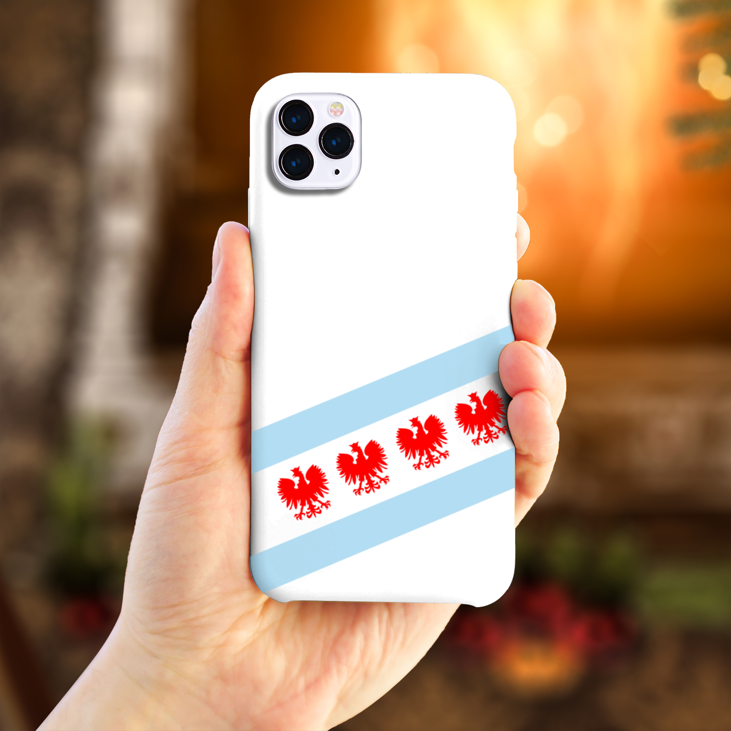 Chicago Flag Polish Four Eagle Slim Phone Case