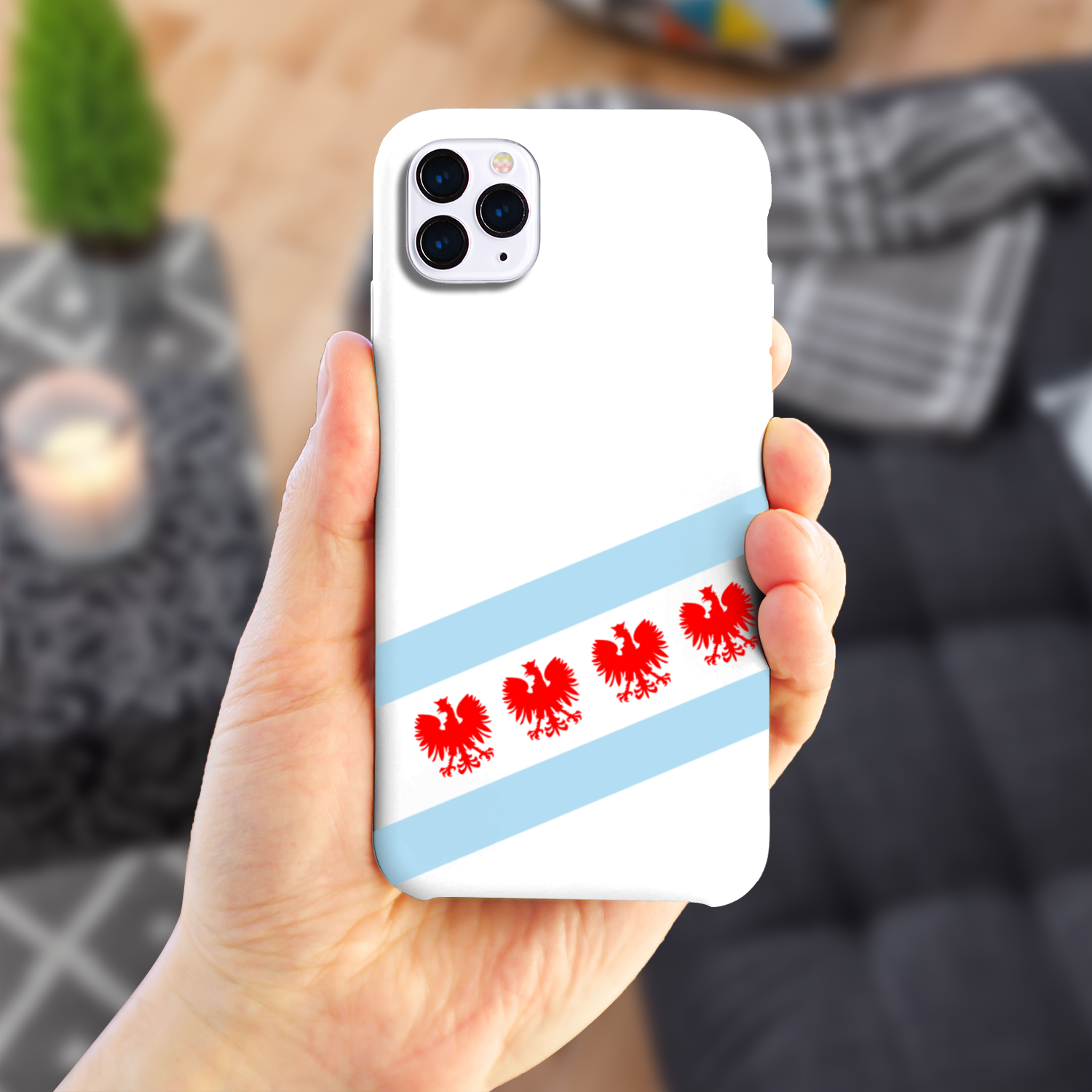 Chicago Flag Polish Four Eagle Slim Phone Case