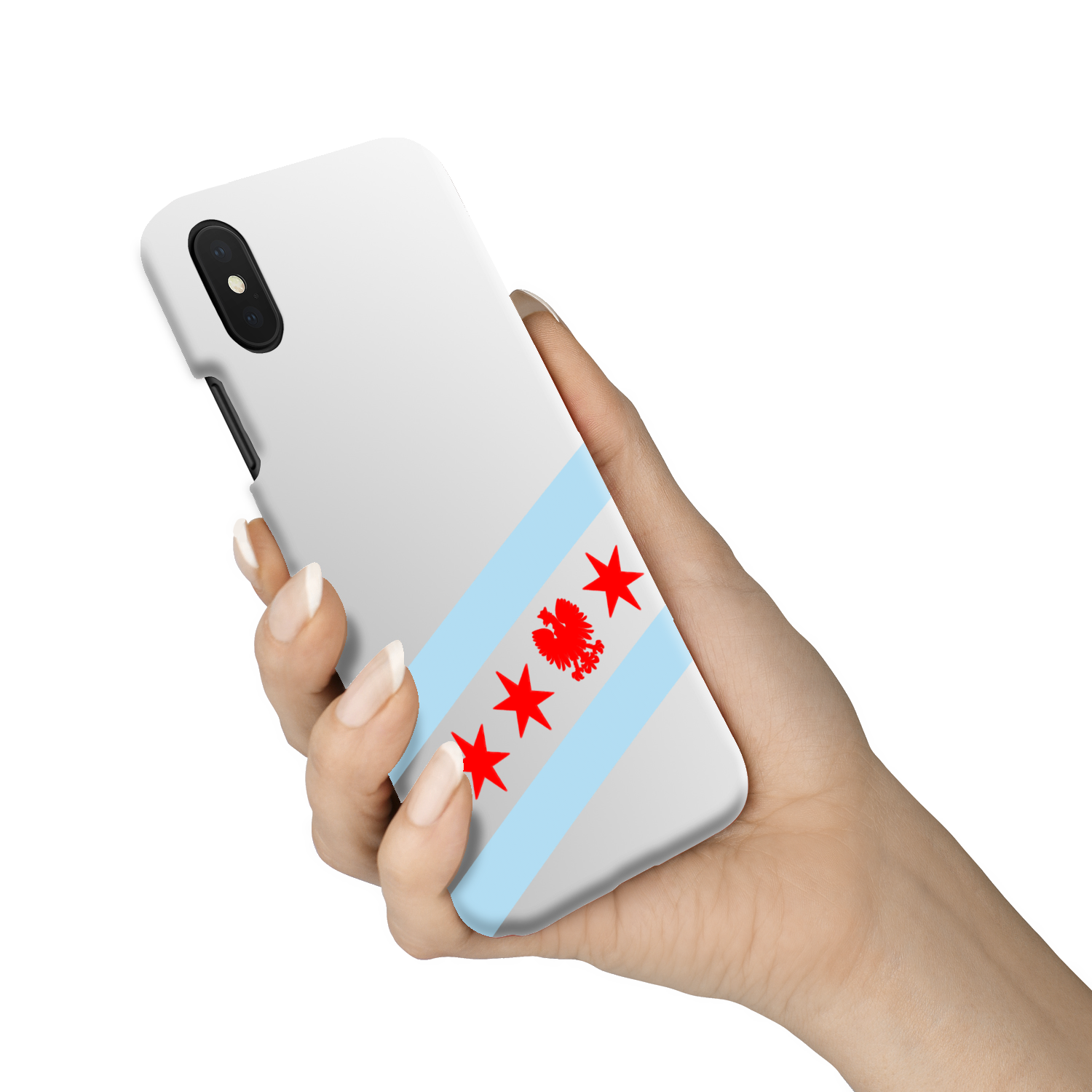 Chicago Flag Polish Single Eagle Slim Phone Case