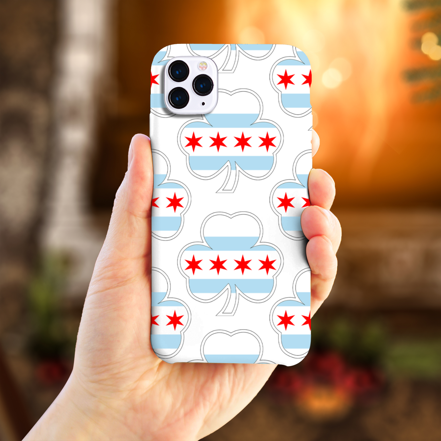 Chicago Flag Shamrock St. Patty's Slim Phone Case
