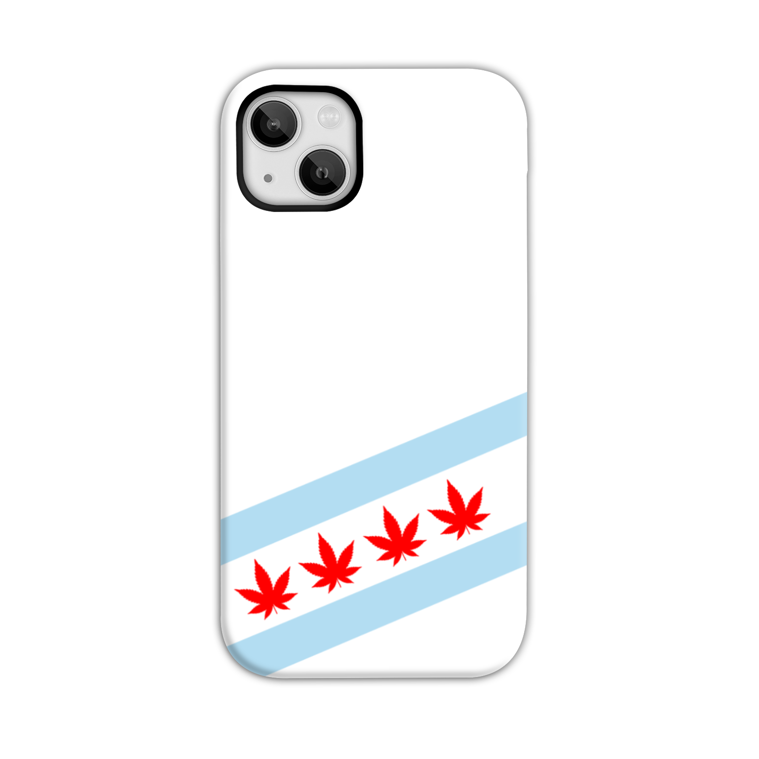 Chicago Flag Four Pot Leaf Tough Phone Case