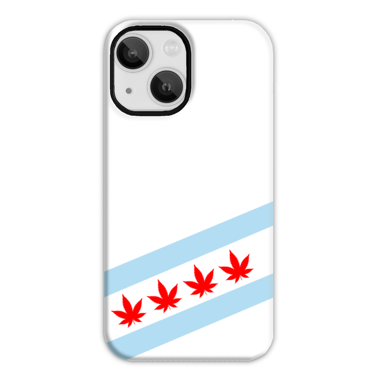 Chicago Flag Four Pot Leaf Tough Phone Case