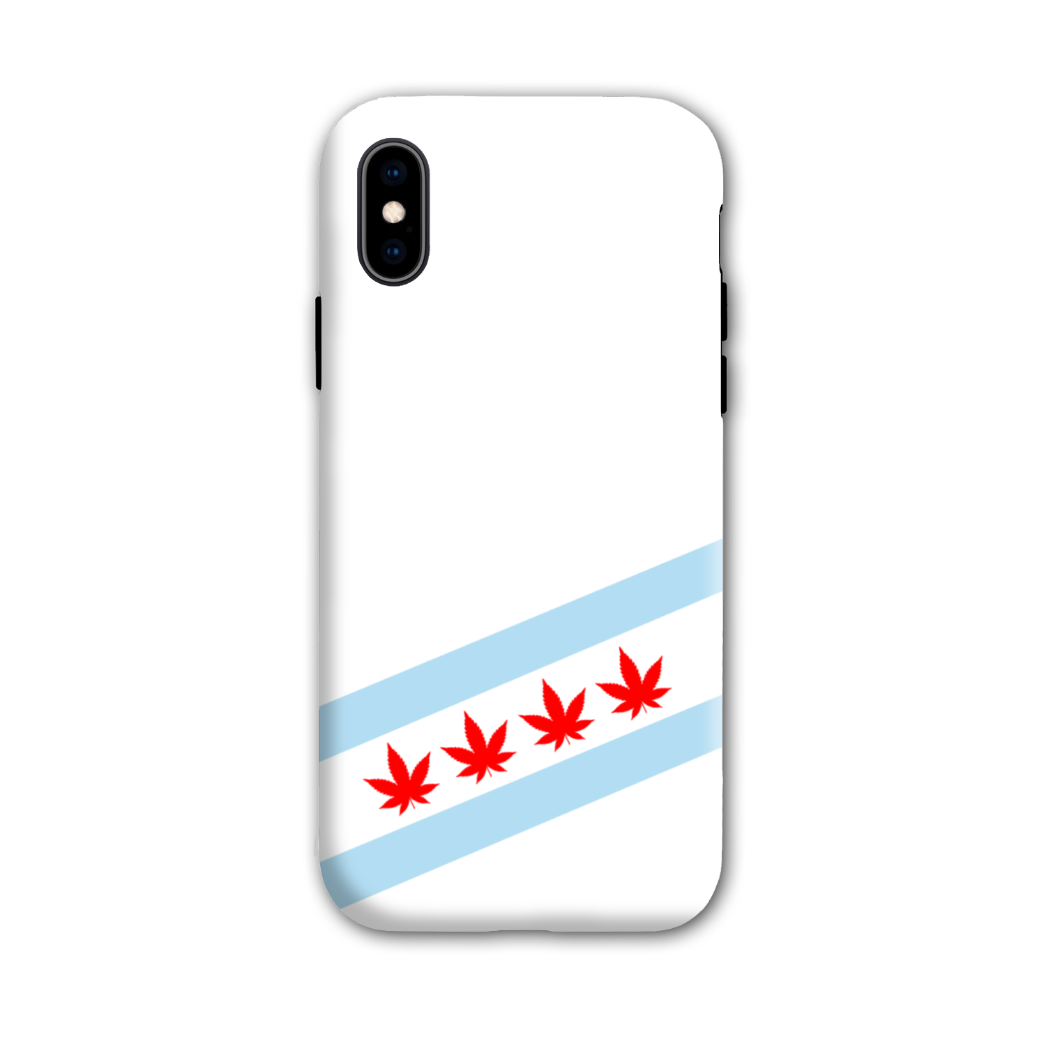Chicago Flag Four Pot Leaf Tough Phone Case