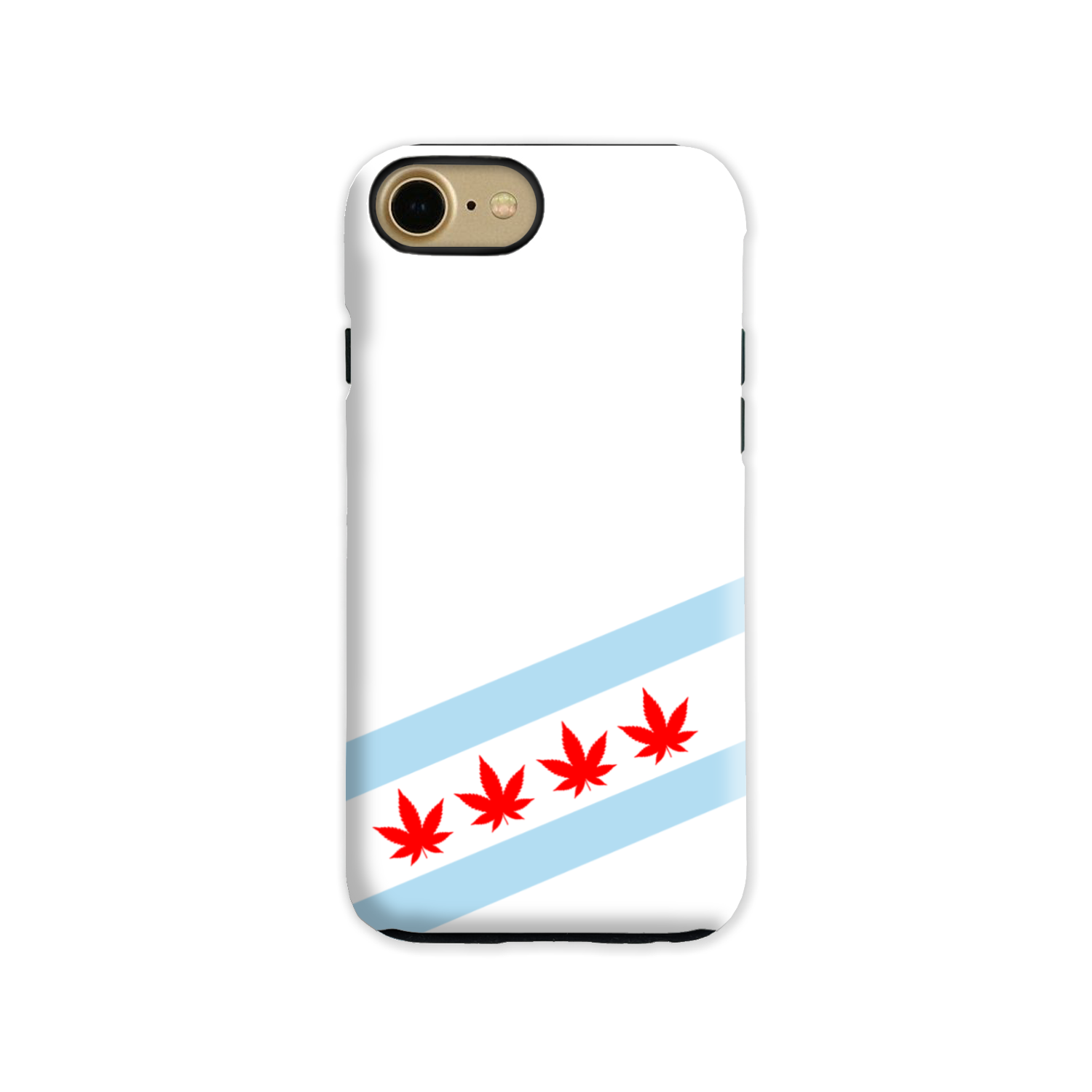 Chicago Flag Four Pot Leaf Tough Phone Case