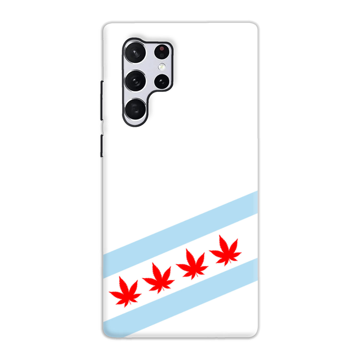 Chicago Flag Four Pot Leaf Tough Phone Case