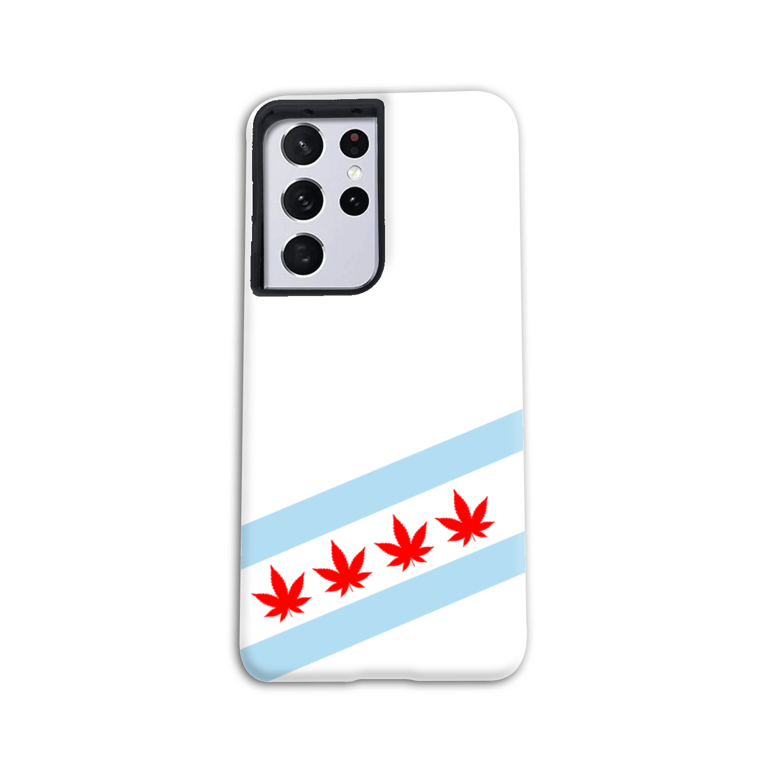 Chicago Flag Four Pot Leaf Tough Phone Case