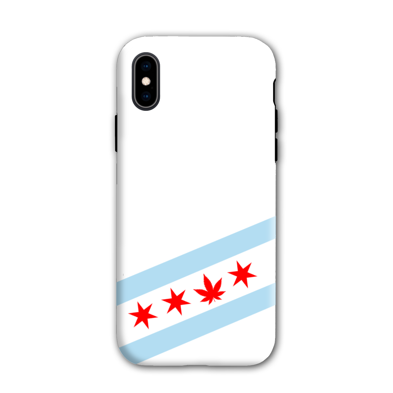 Chicago Flag Single Pot Leaf Tough Phone Case