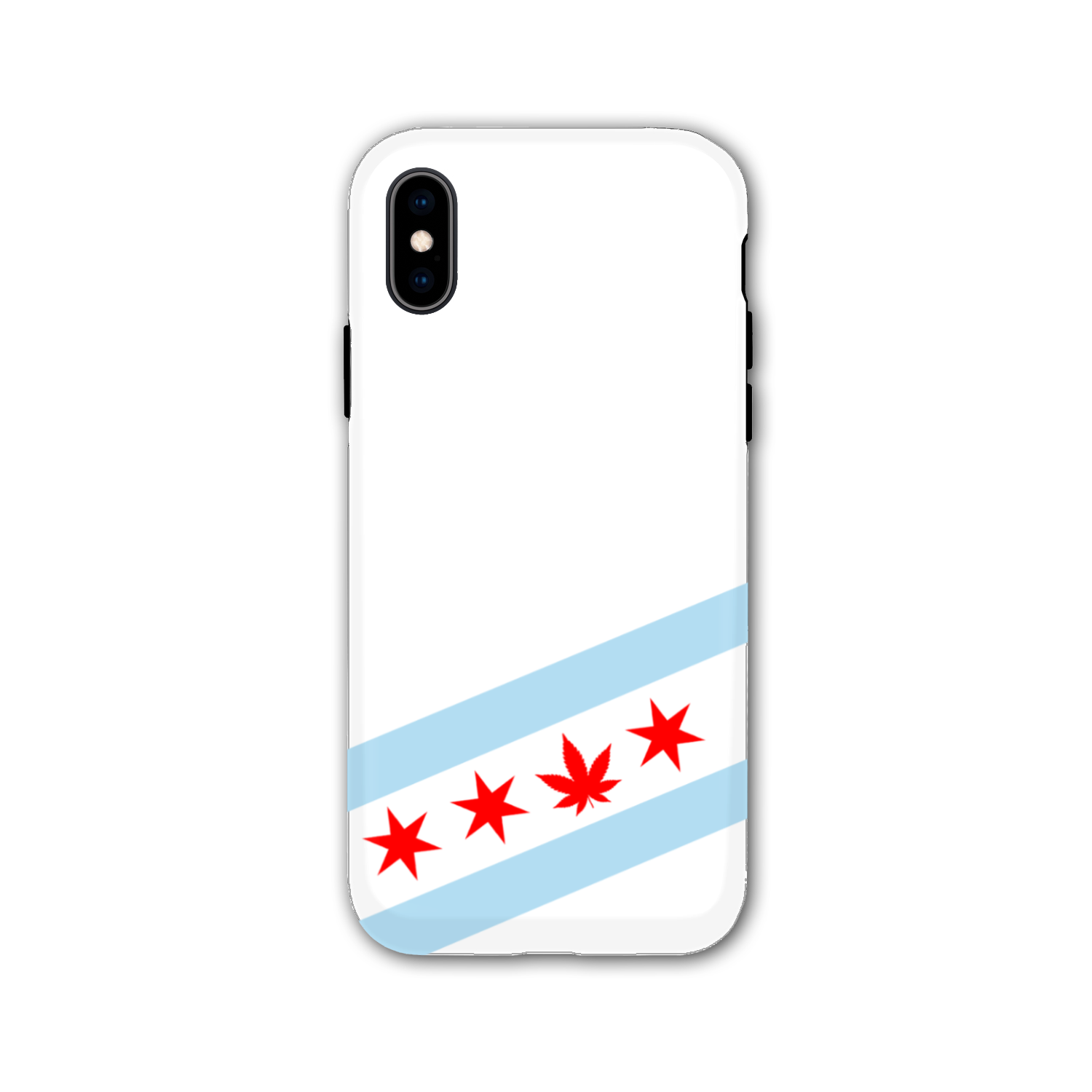 Chicago Flag Single Pot Leaf Tough Phone Case