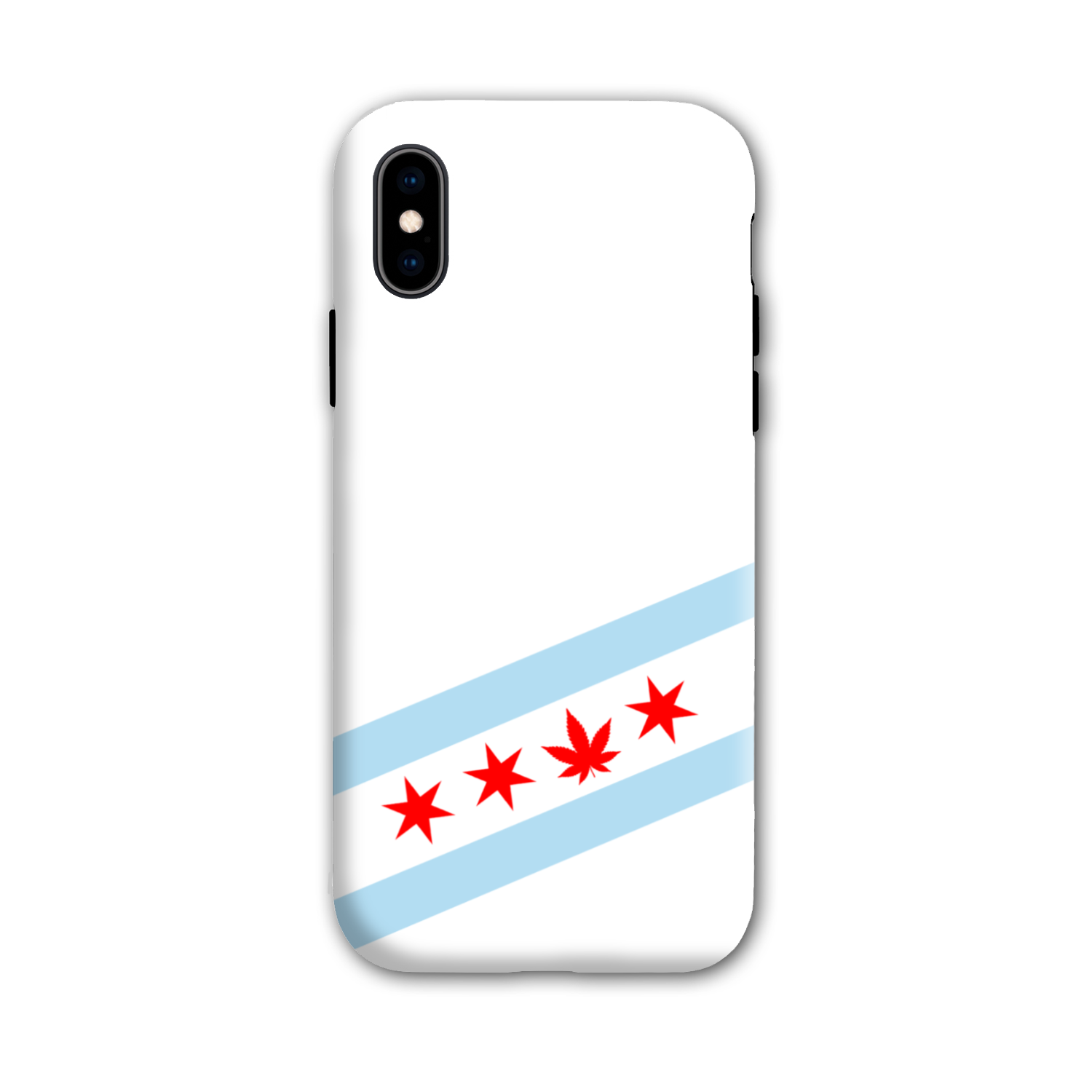 Chicago Flag Single Pot Leaf Tough Phone Case