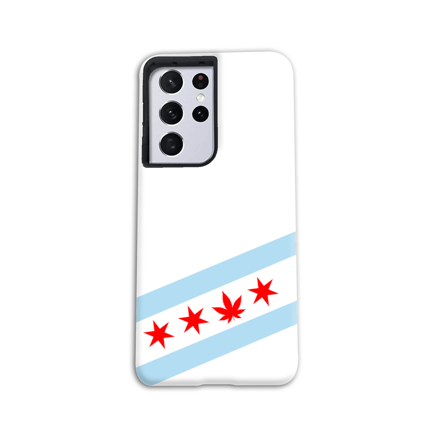 Chicago Flag Single Pot Leaf Tough Phone Case