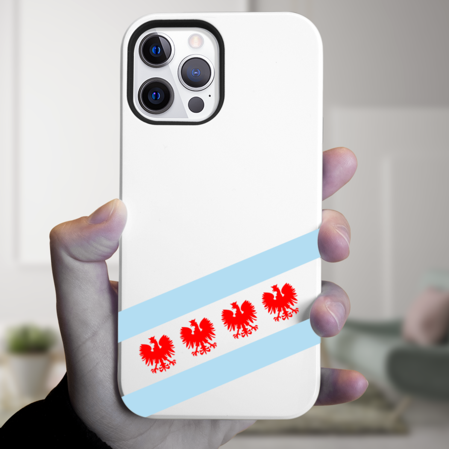 Chicago Flag Polish Four Eagle Tough Phone Case