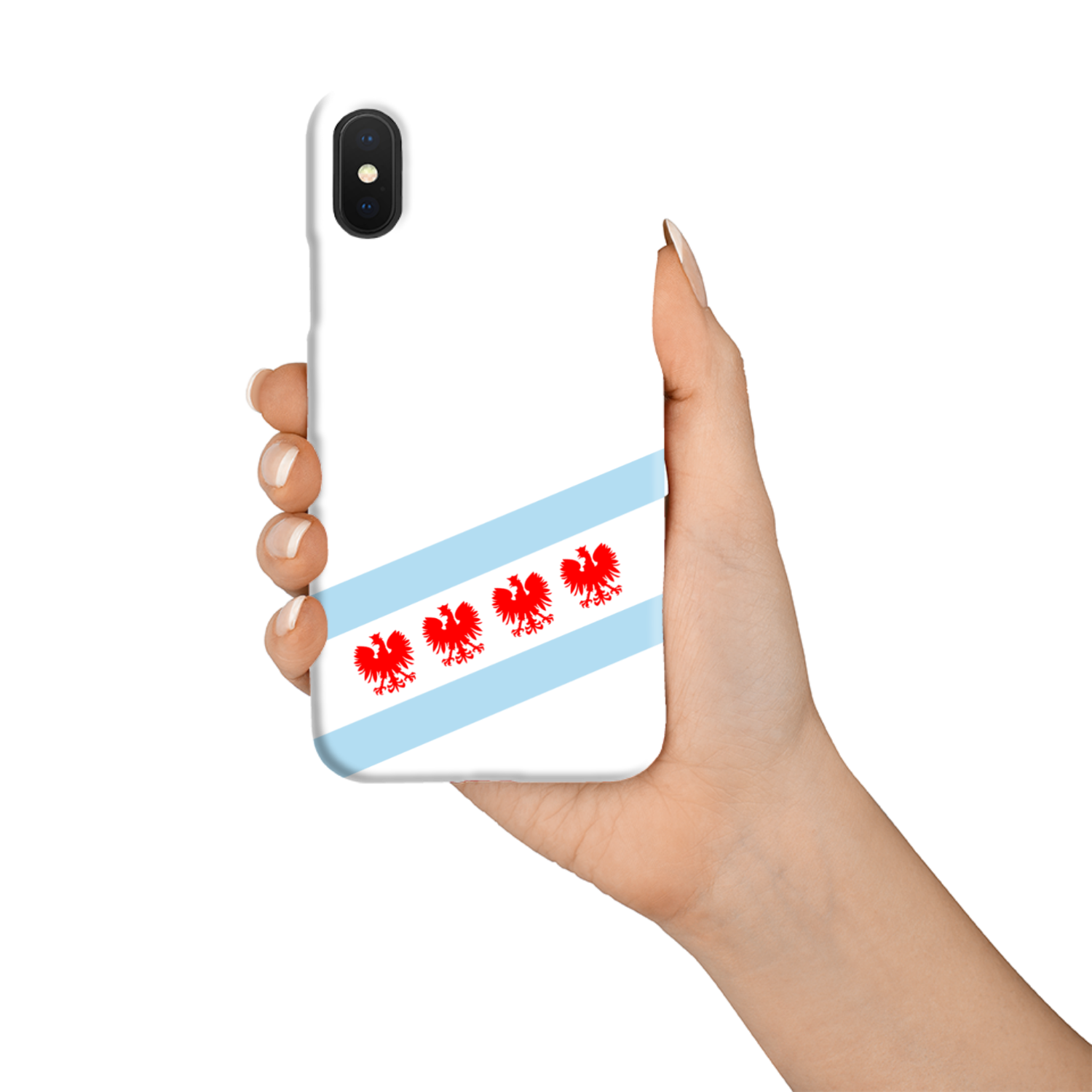 Chicago Flag Polish Four Eagle Tough Phone Case