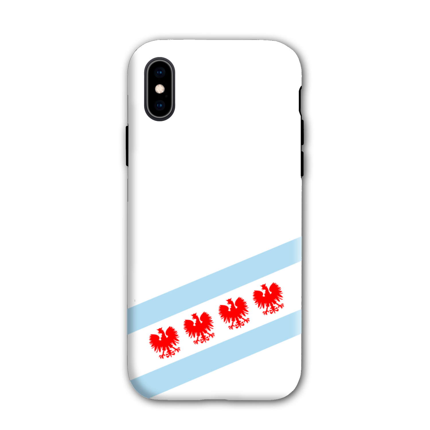 Chicago Flag Polish Four Eagle Tough Phone Case