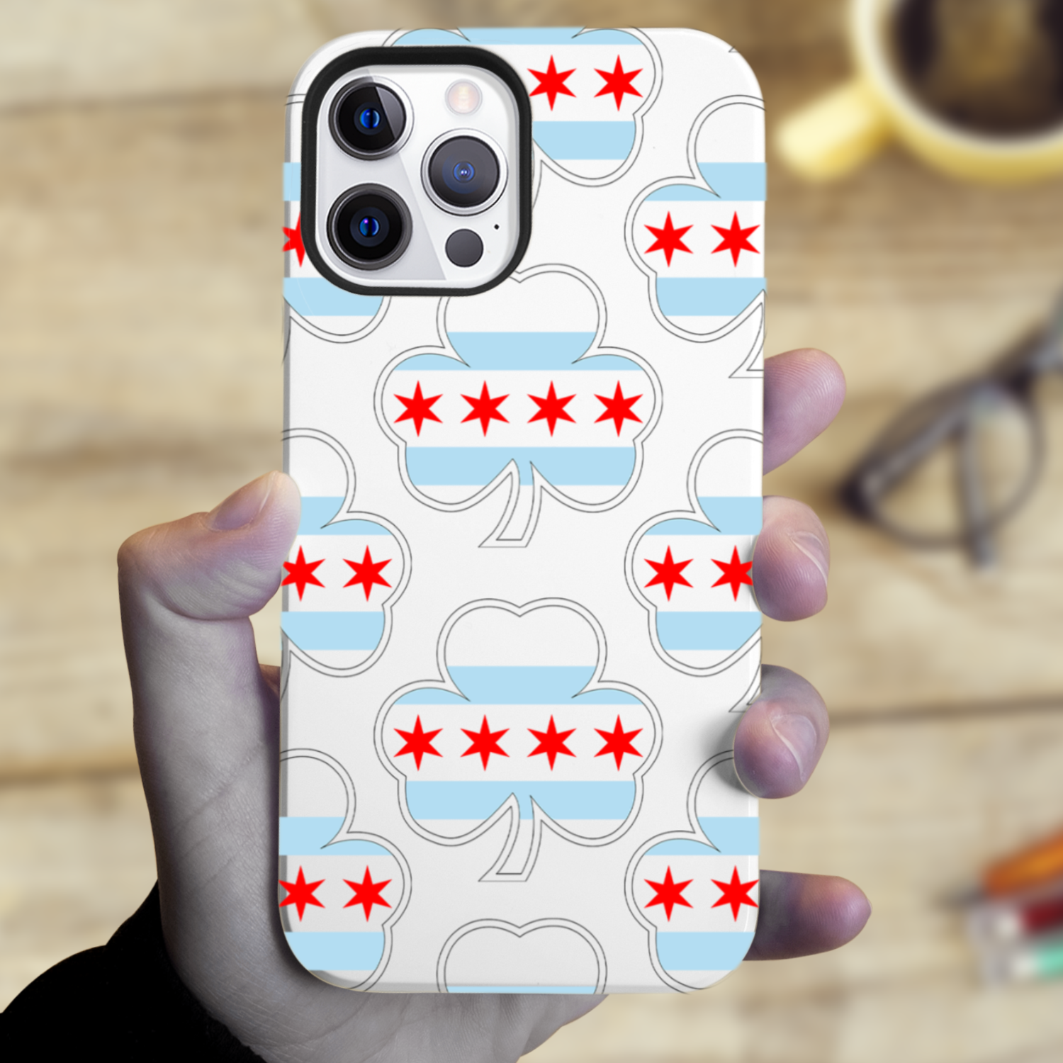 Chicago Flag Shamrock St. Patty's Tough Phone Case