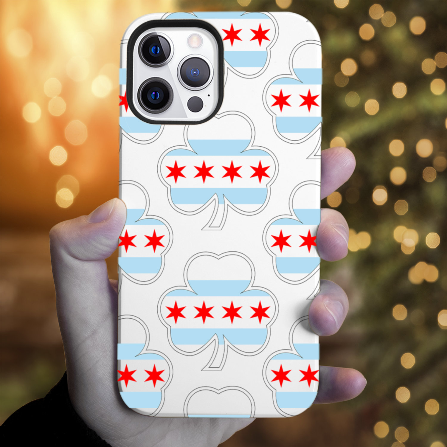 Chicago Flag Shamrock St. Patty's Tough Phone Case
