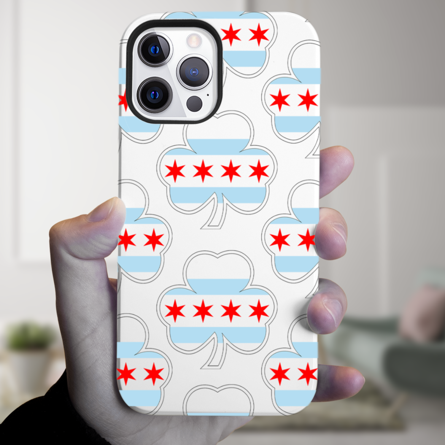 Chicago Flag Shamrock St. Patty's Tough Phone Case