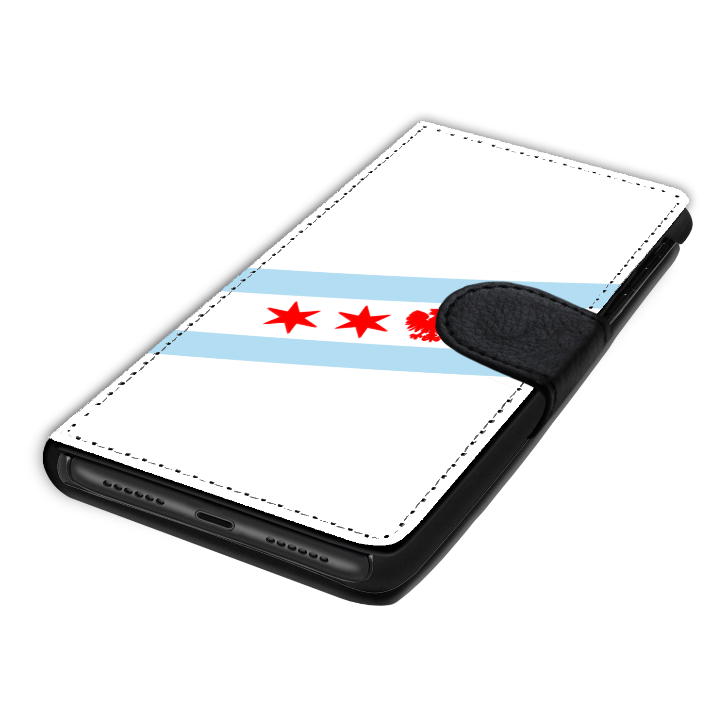 Chicago Flag Polish Eagle Wallet Phone Case