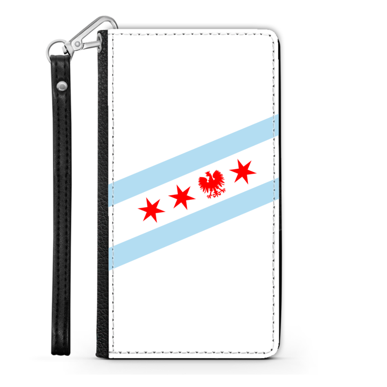 Chicago Flag Polish Eagle Wallet Phone Case