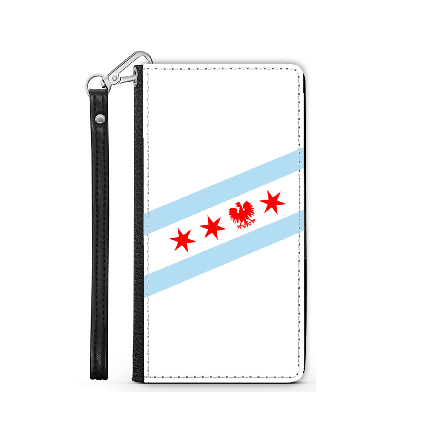 Chicago Flag Polish Eagle Wallet Phone Case