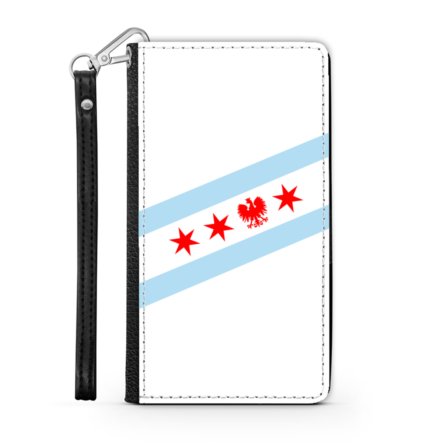 Chicago Flag Polish Eagle Wallet Phone Case