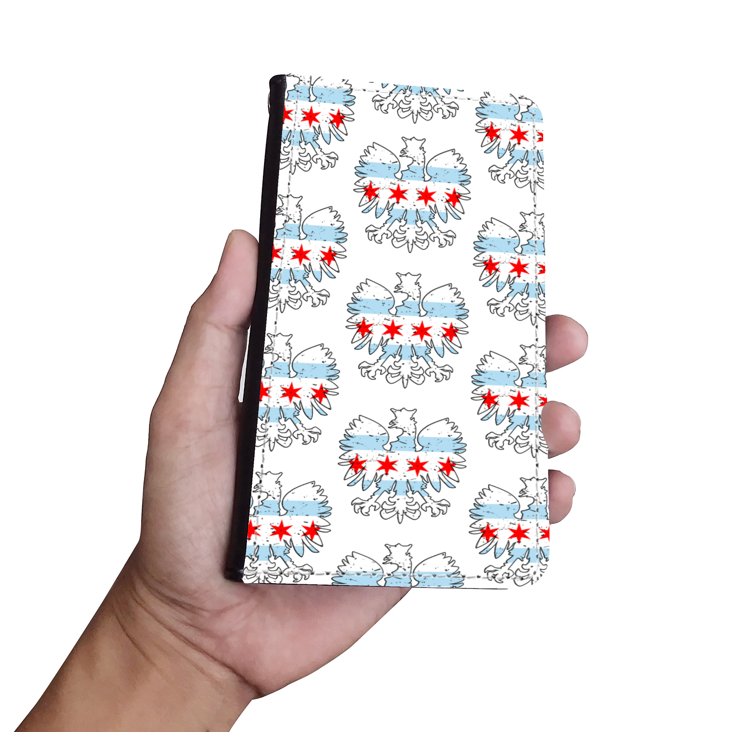 Chicago Flag Polish Eagle Wallet Phone Case