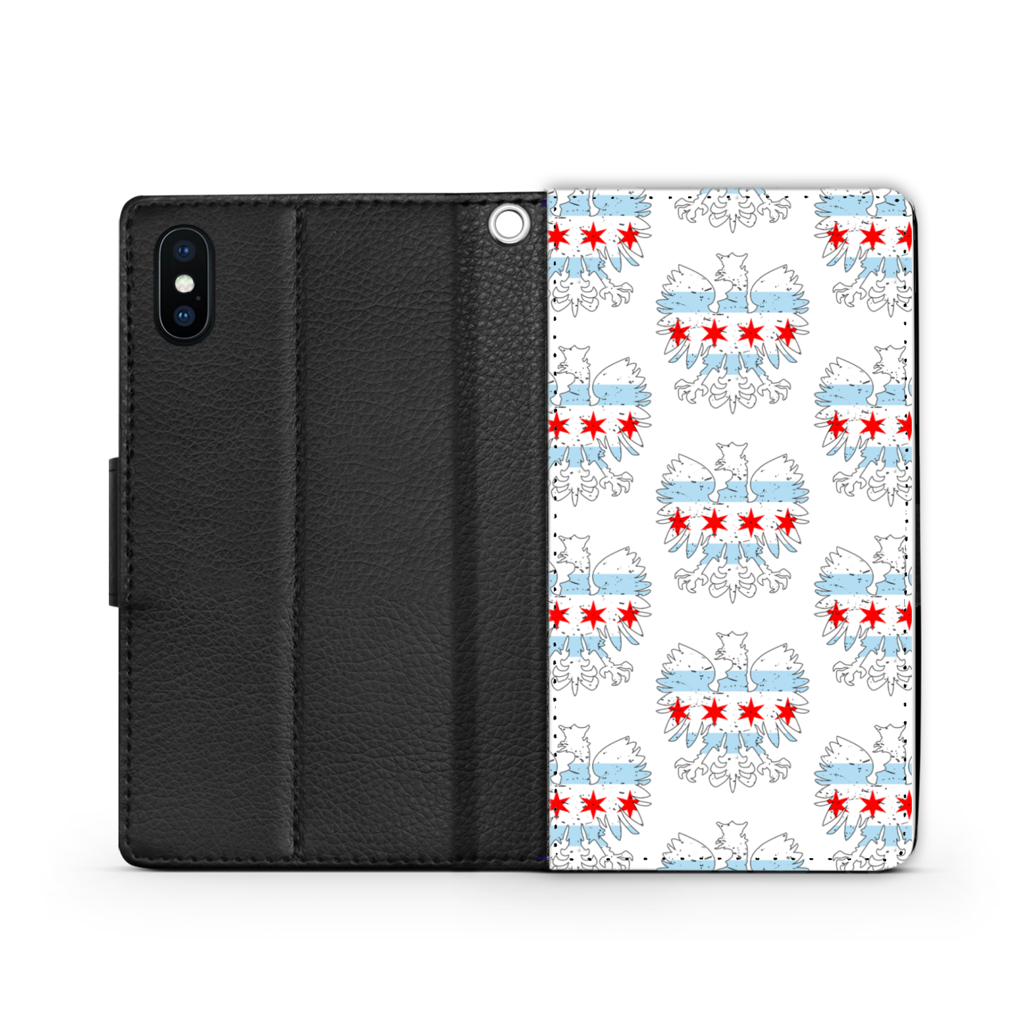 Chicago Flag Polish Eagle Wallet Phone Case