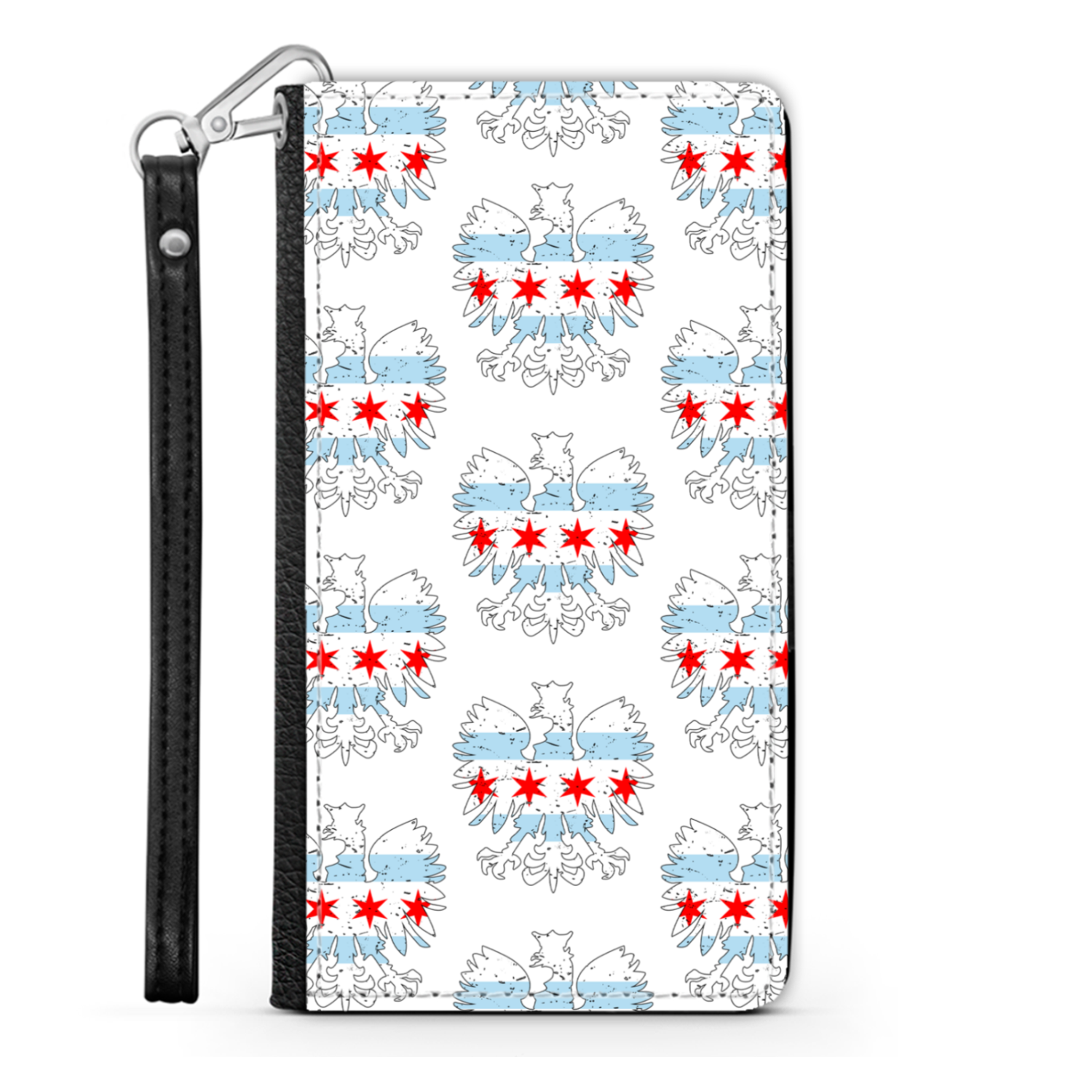 Chicago Flag Polish Eagle Wallet Phone Case