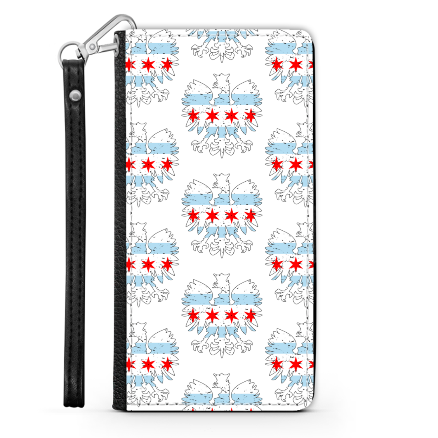 Chicago Flag Polish Eagle Wallet Phone Case