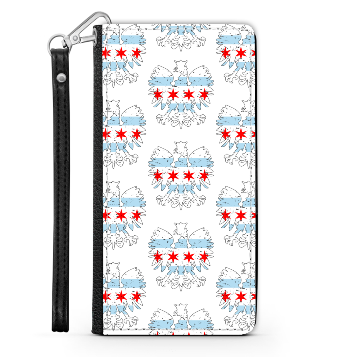 Chicago Flag Polish Eagle Wallet Phone Case