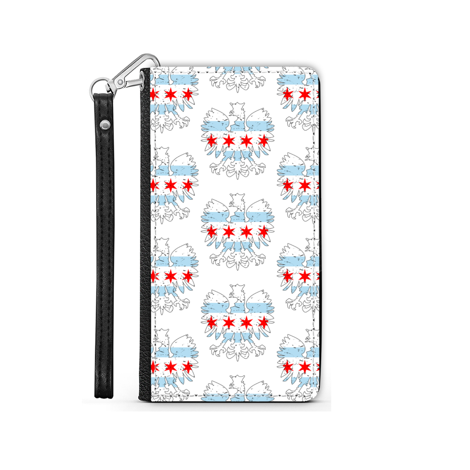 Chicago Flag Polish Eagle Wallet Phone Case