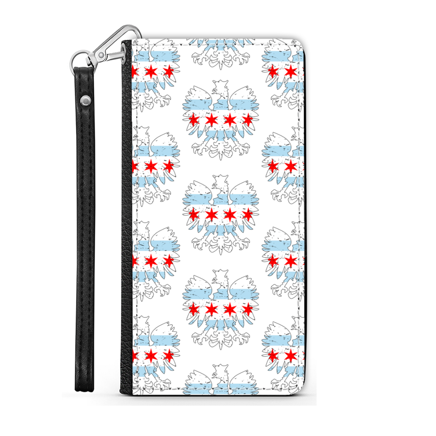 Chicago Flag Polish Eagle Wallet Phone Case