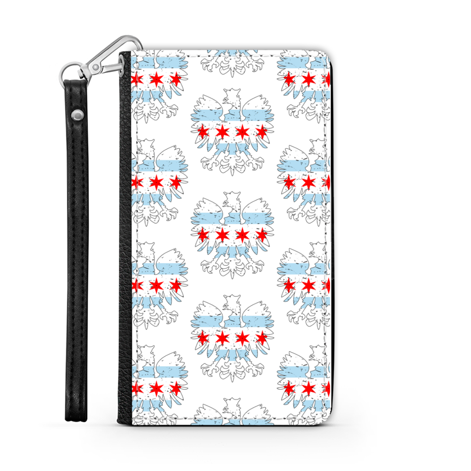 Chicago Flag Polish Eagle Wallet Phone Case