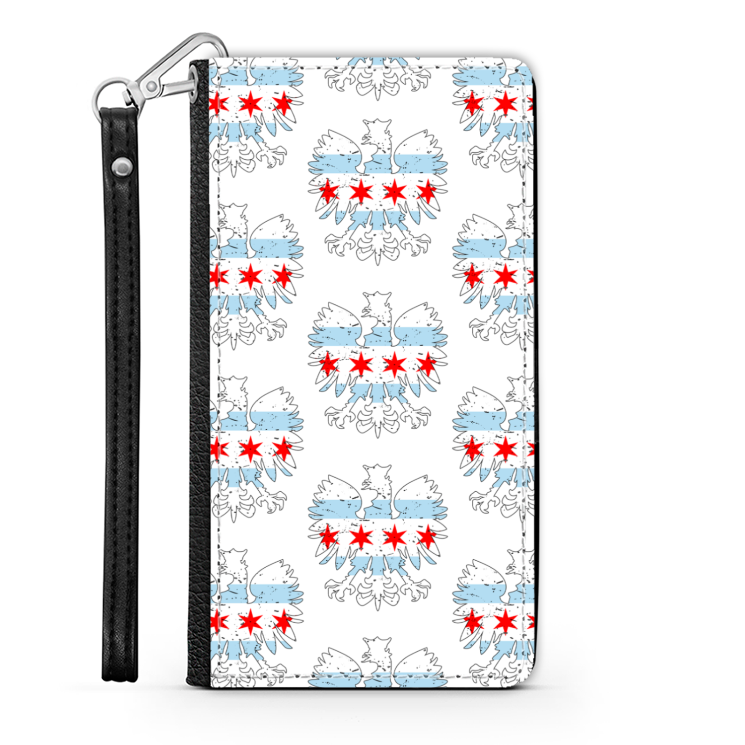 Chicago Flag Polish Eagle Wallet Phone Case
