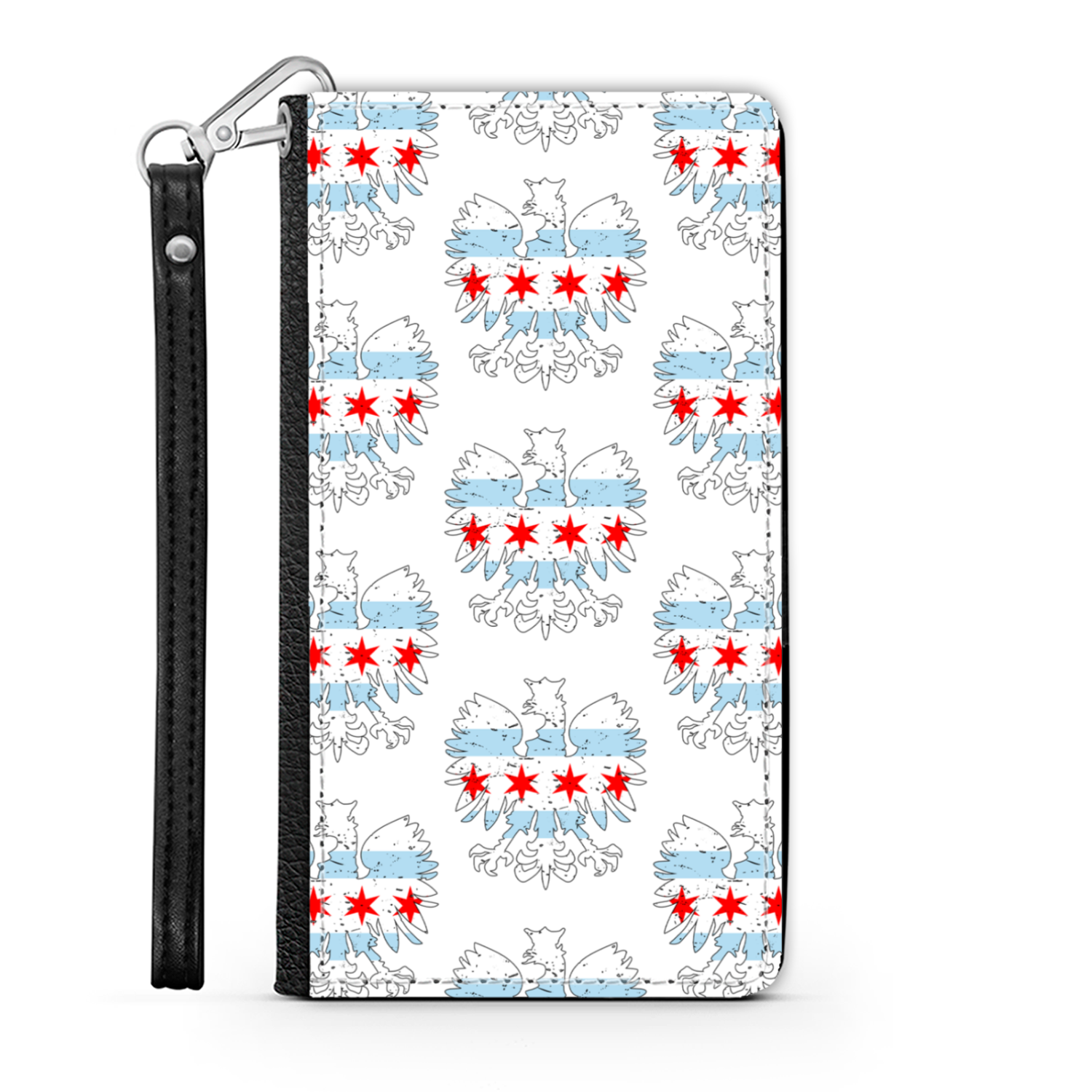 Chicago Flag Polish Eagle Wallet Phone Case