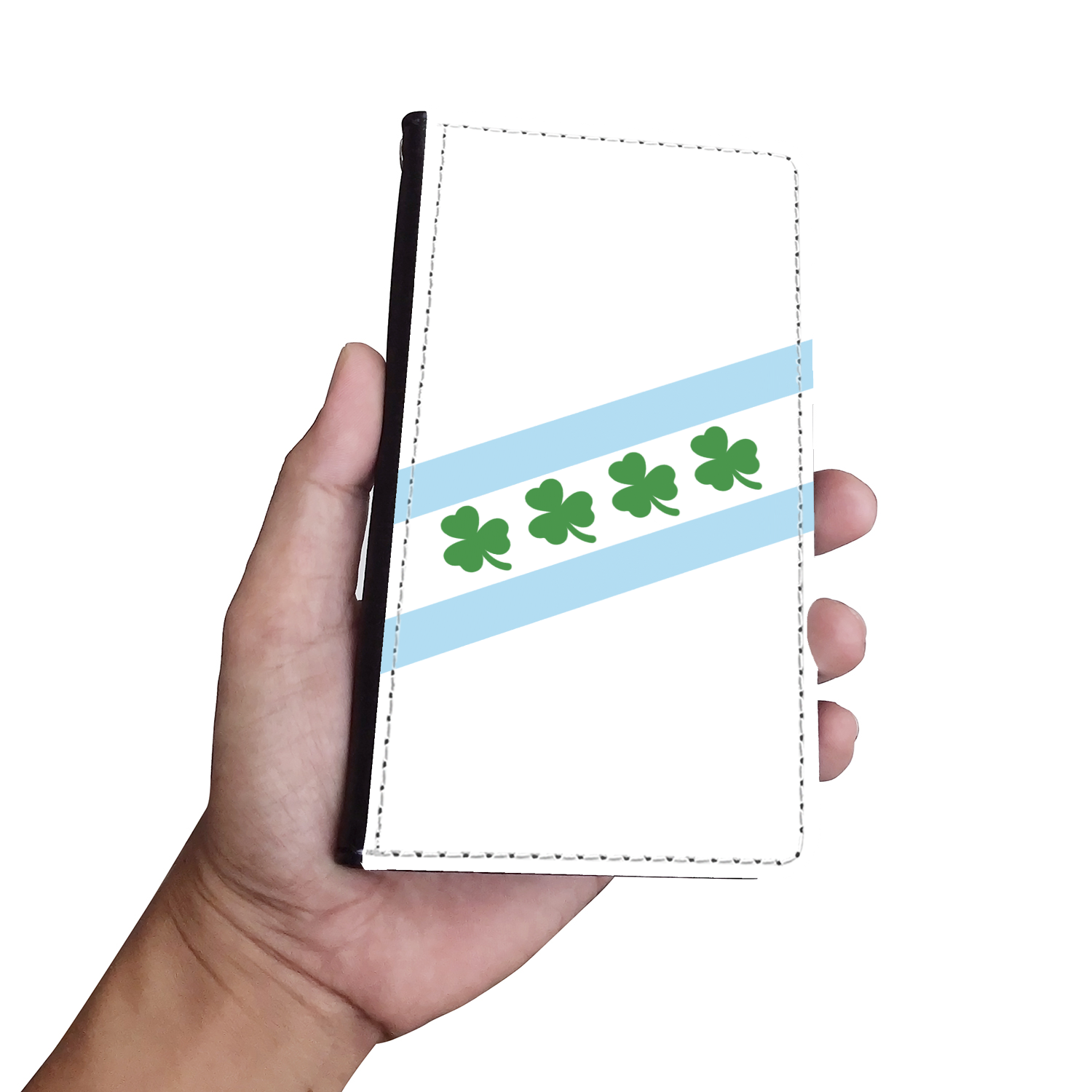 Chicago Flag Shamrock Wallet Phone Case