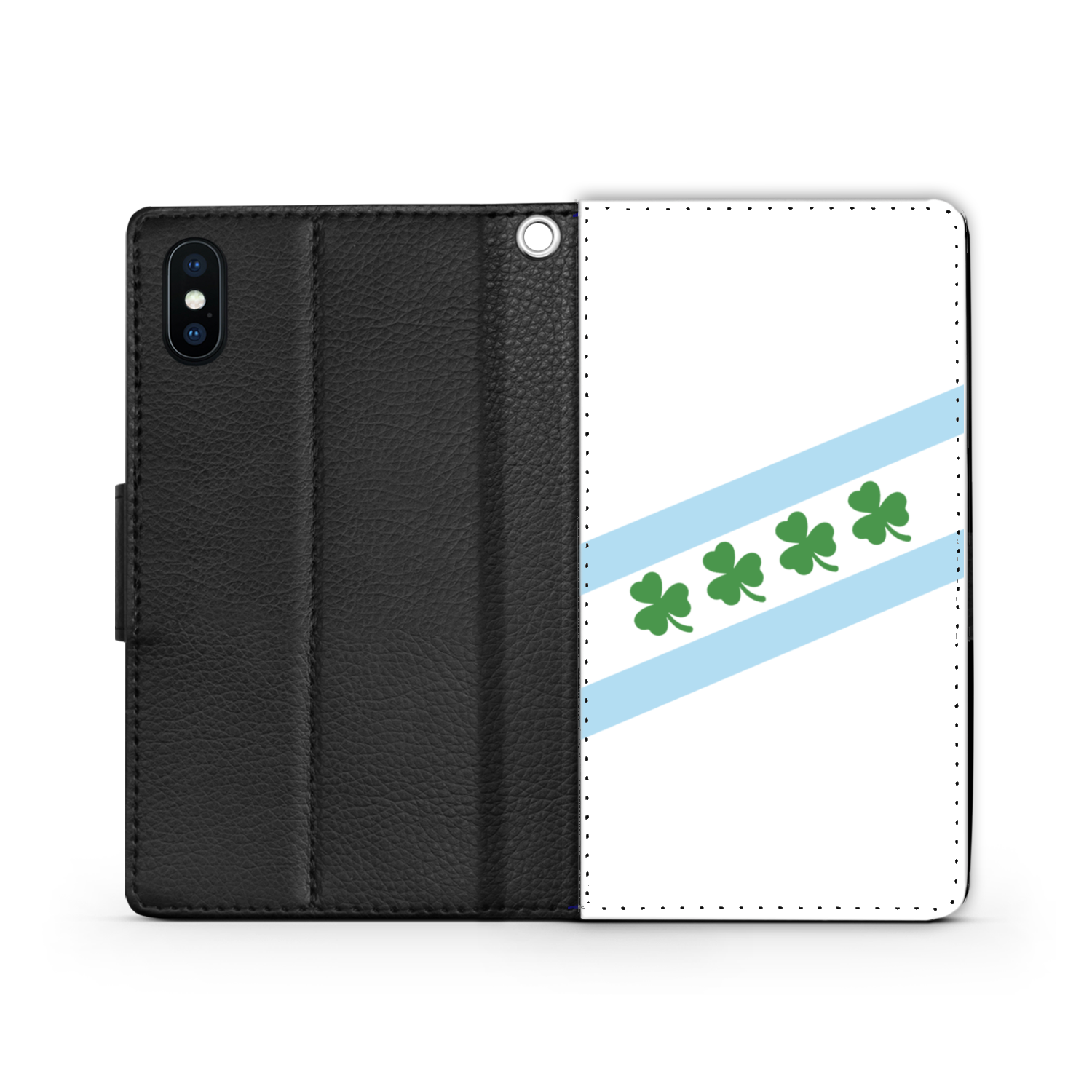 Chicago Flag Shamrock Wallet Phone Case