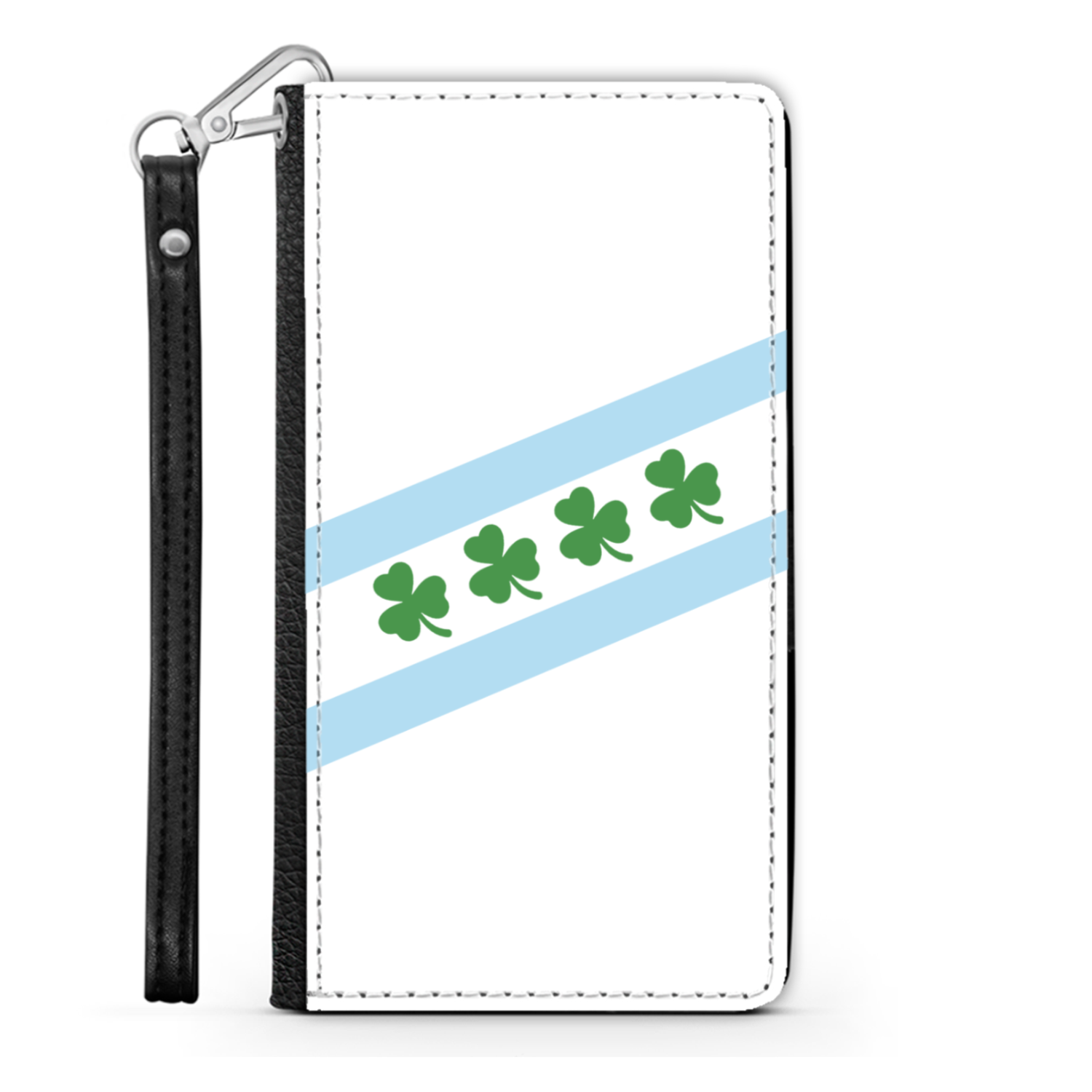 Chicago Flag Shamrock Wallet Phone Case