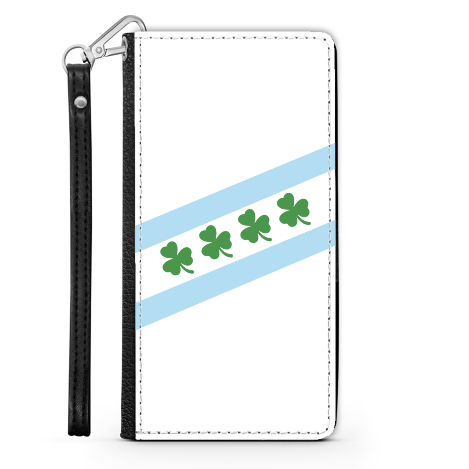 Chicago Flag Shamrock Wallet Phone Case
