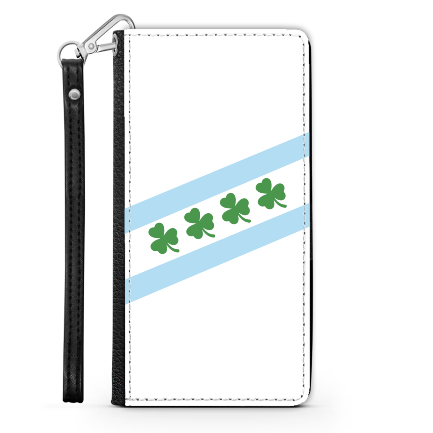 Chicago Flag Shamrock Wallet Phone Case