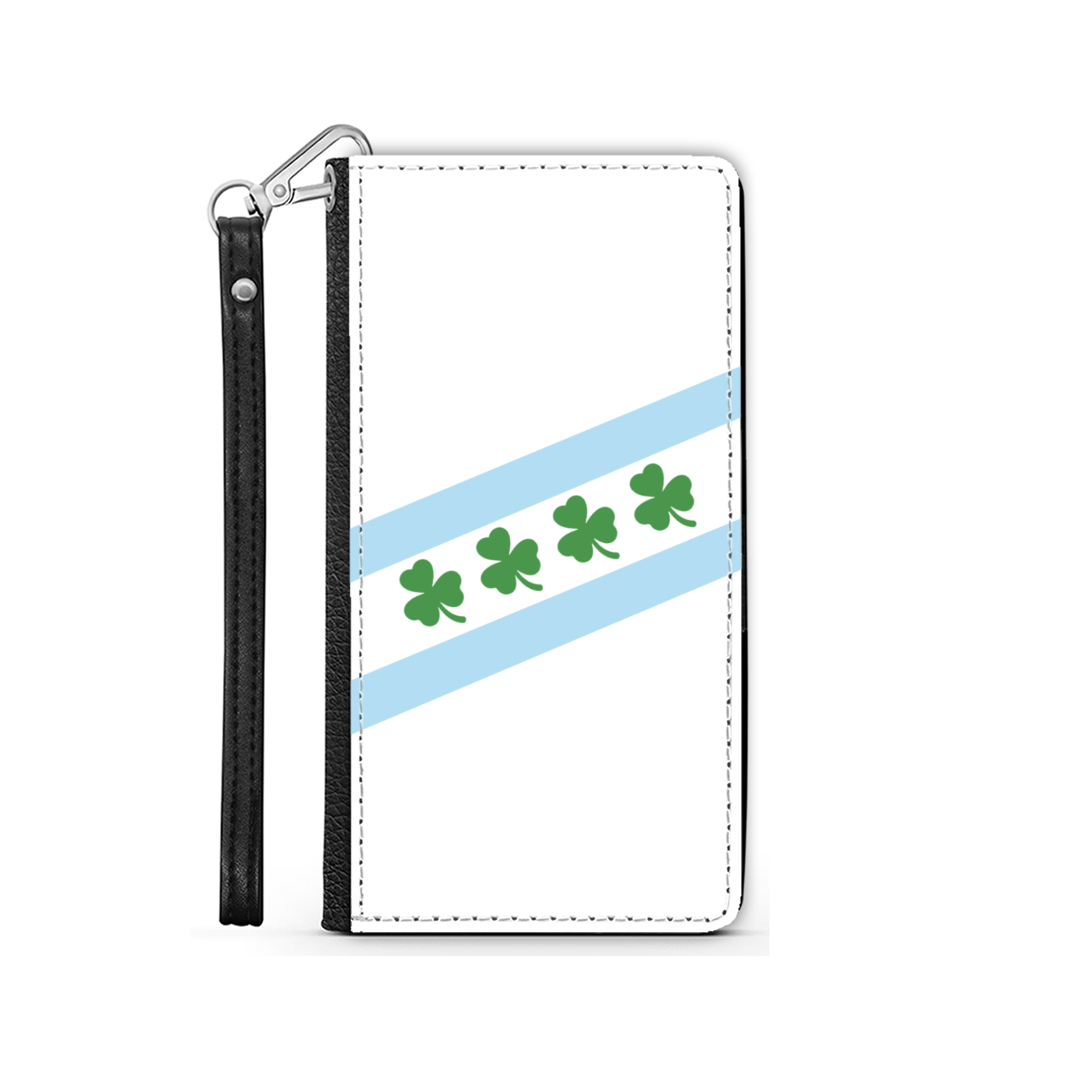 Chicago Flag Shamrock Wallet Phone Case