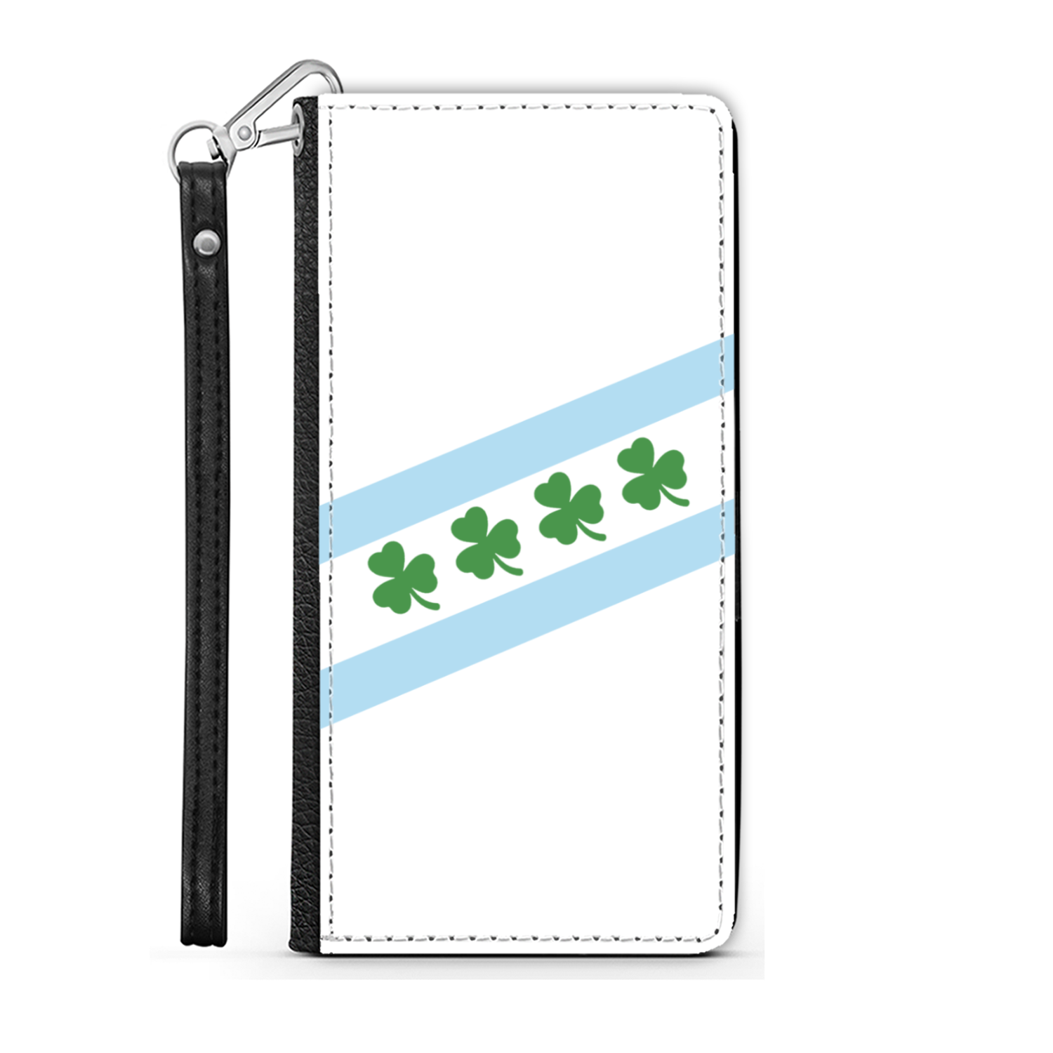 Chicago Flag Shamrock Wallet Phone Case