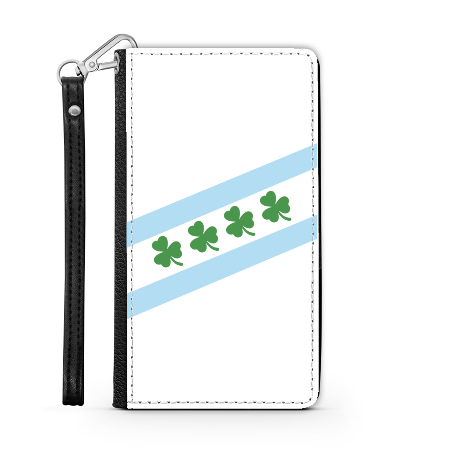 Chicago Flag Shamrock Wallet Phone Case