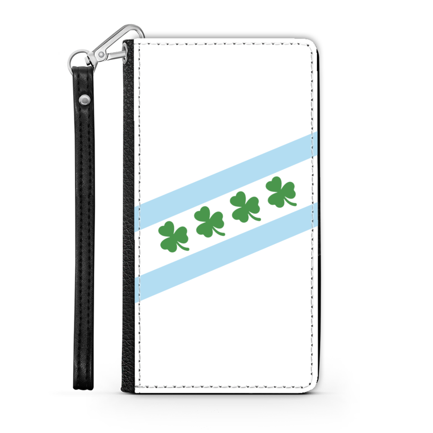Chicago Flag Shamrock Wallet Phone Case