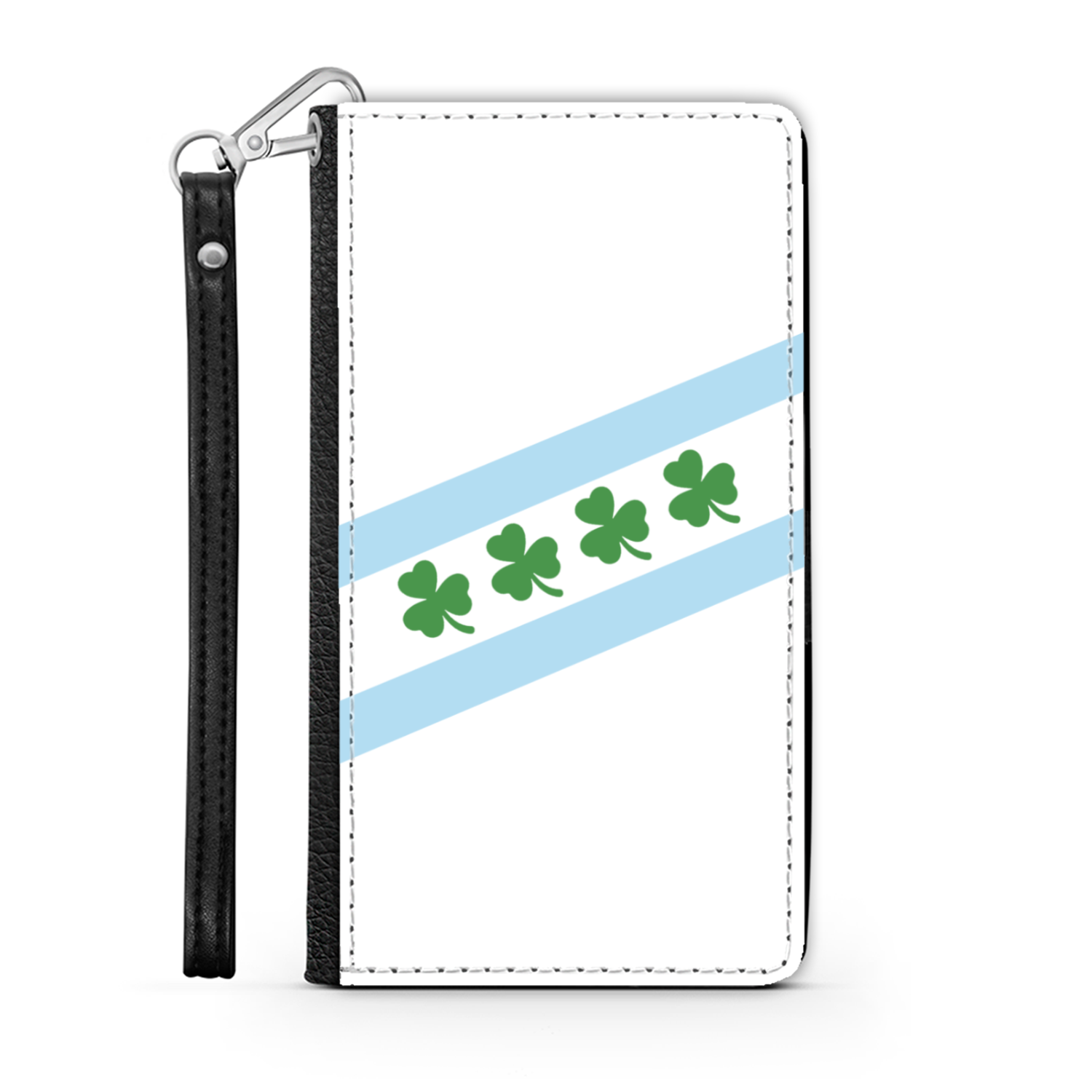 Chicago Flag Shamrock Wallet Phone Case
