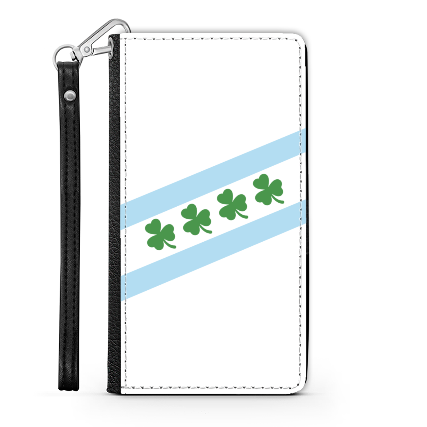 Chicago Flag Shamrock Wallet Phone Case