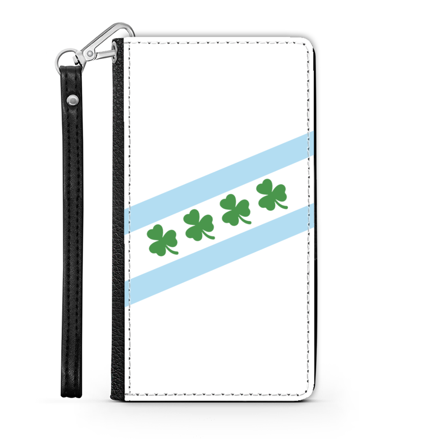 Chicago Flag Shamrock Wallet Phone Case