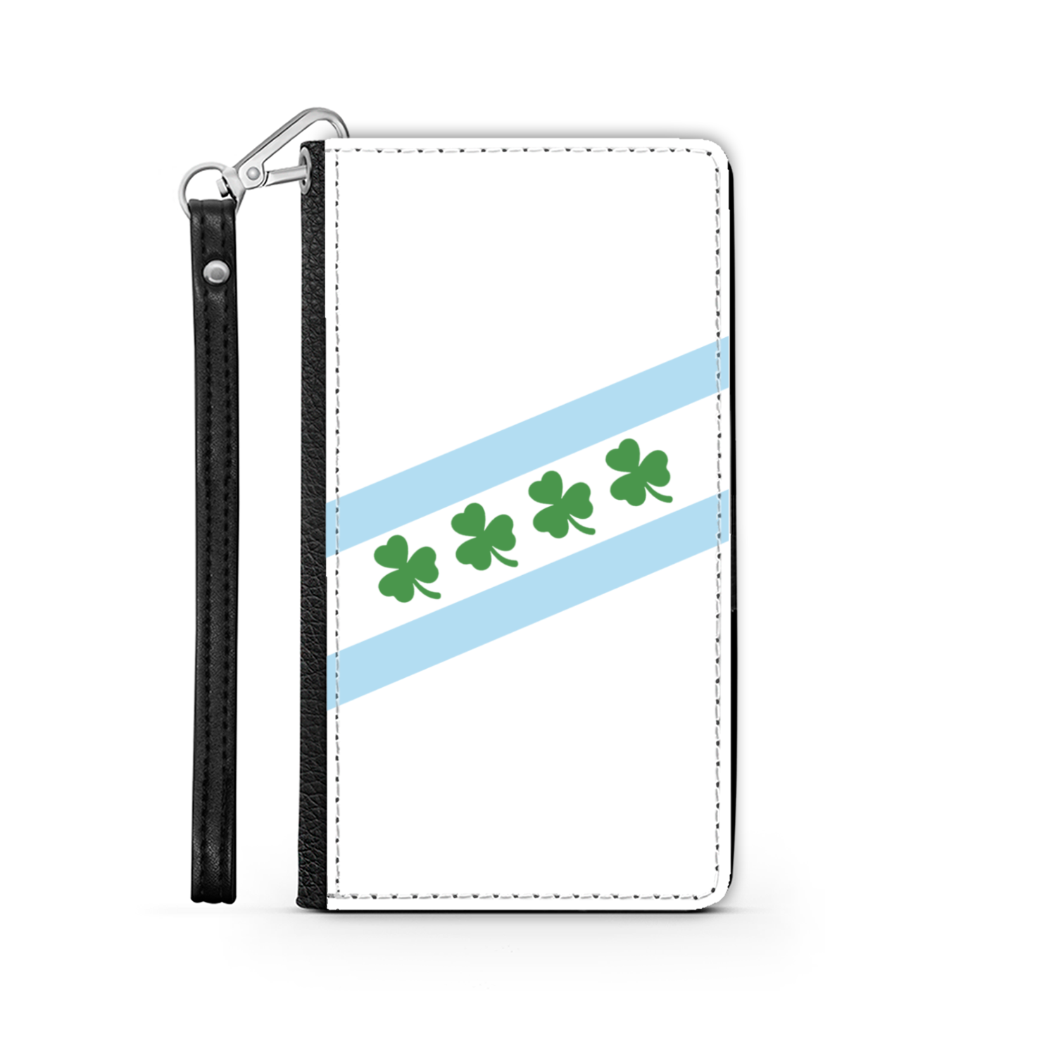 Chicago Flag Shamrock Wallet Phone Case