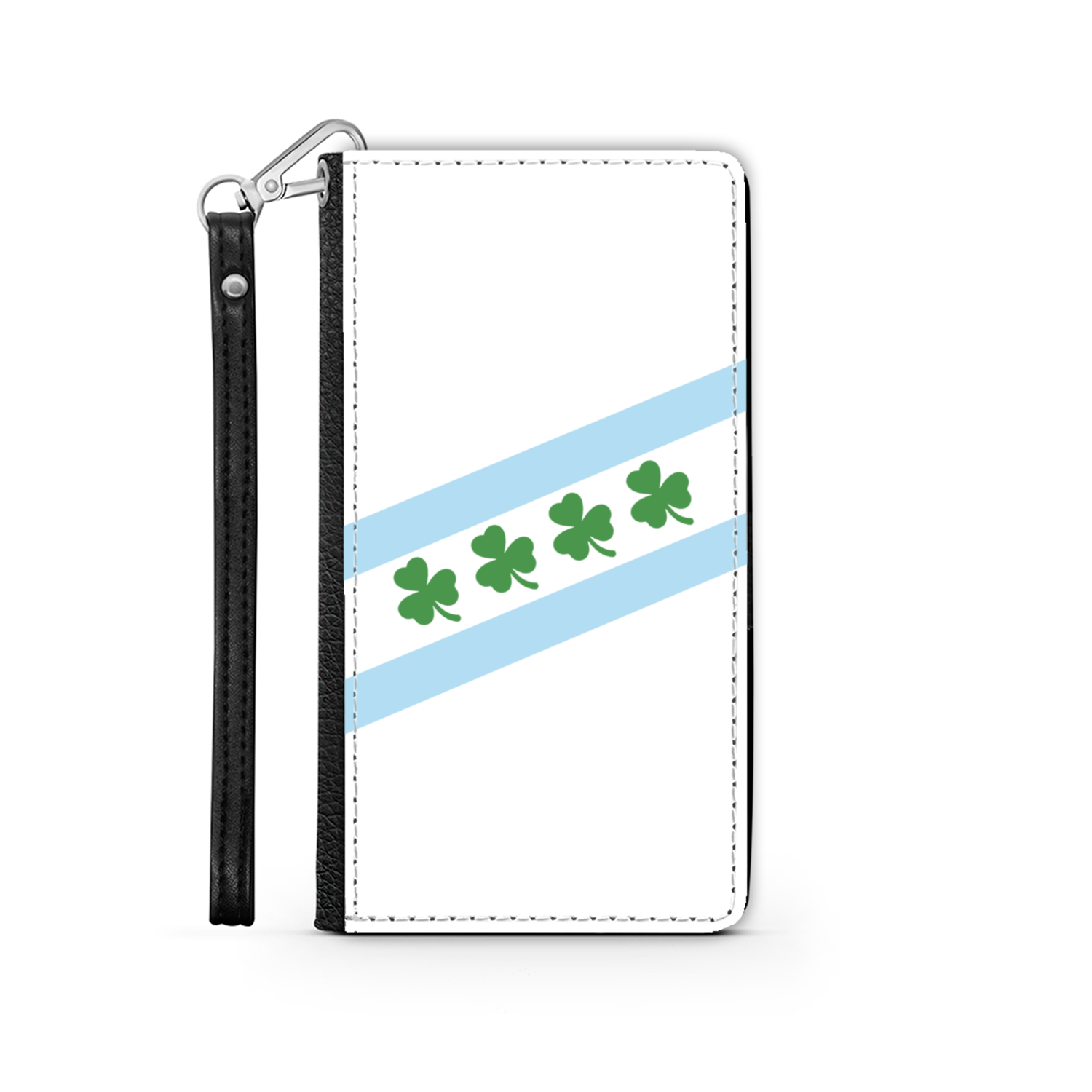 Chicago Flag Shamrock Wallet Phone Case